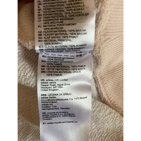 COPY - Adidas Originals Camo Cropped Sweater Top Large White Pink Grey Long Sle… - Picture 6 of 8